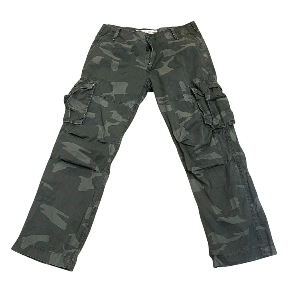 Vintage Plugg Tactical Cargo Pants Men’s 36x31 Baggy Wide Leg Pockets Y2K